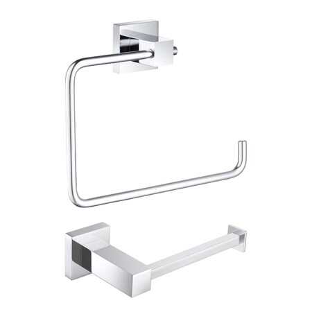 Kibi Cube 2-Piece Bathroom Hardware Set C-KBA15-2CH-2